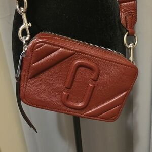 Marc Jacobs Burgundy Leather Shoulder/Crossbody Bag